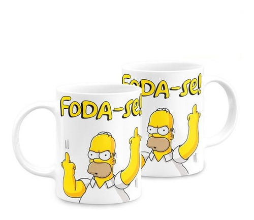 Caneca Cerâmica Os Simpsons Homer F*da Se