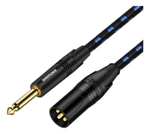 Dremake Ts Cable Audio Desequilibrado 1 4  Xlr Conexion Mono