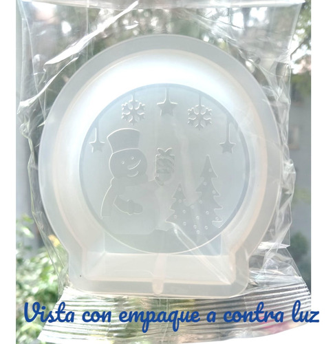 Pack 2 Moldes Silicón Esfera Muñeco De Nieve| Choco,caramelo Blanco