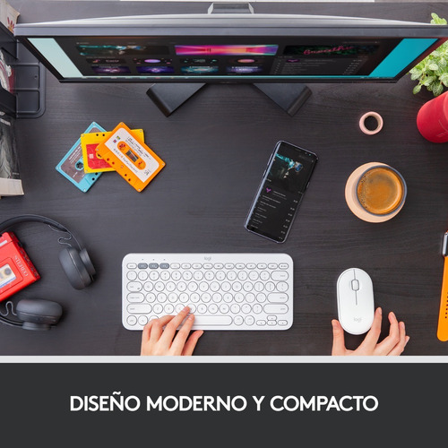 Mouse Wireless Bluetooth Logitech Pebble M350 Blanco