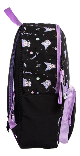 Kit Mochila Kuromi Original Truzt Lonchera Lapicera Primaria Violeta Liso