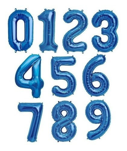 Globo Numero Azul 40 Inch