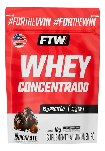 Whey Concentrado Refil 1kg Sabor Chocolate - Ftw - Chocolate