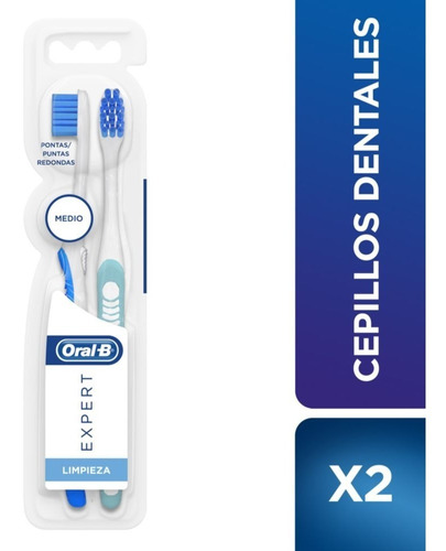 Pack X2 Cepillos Dentales Oral B Expert Limpieza