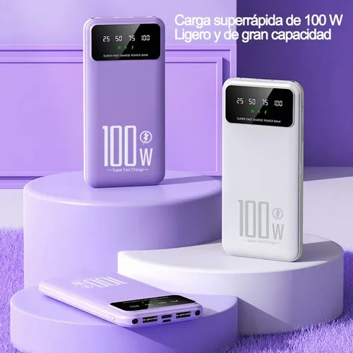 VEGER Power Bank,30000mAh Bateria Externa con Pantalla LED Bateria Portatil  USB C Carga rapida PD