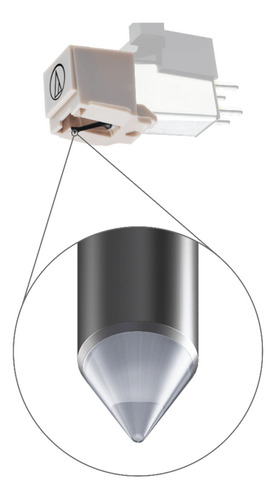 Agulha De Reposição Para A Cápsula Atn3600l Audio-technica Cor Creme 127/220v