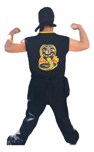 Disfraz Cobra Kai Adolescente-adulto (talles S-m-l) Negro M