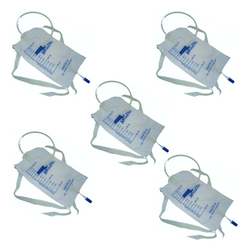Kit 5 Bolsas Coletoras Para Urina Pacientes Pós Cirurgia Adv