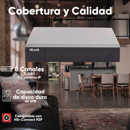 Hilook Kit De Camaras De Seguridad Exterior Con Micrófono Integrado Modelo Hlps1080-plus8+-sc Video Vigilancia Turbohd 1080p Cctv 8 Cámaras Bala