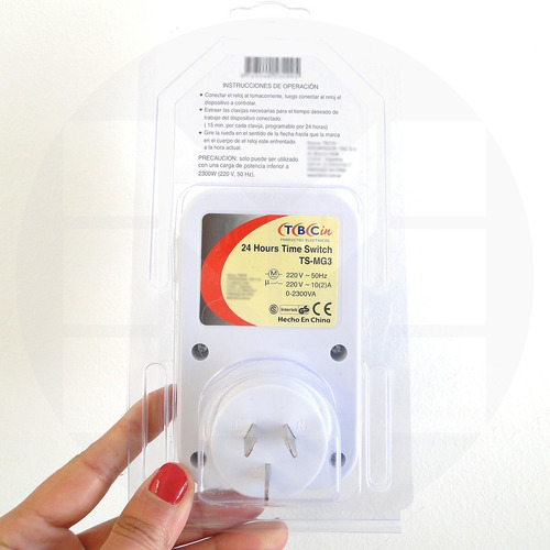 Interruptor Reloj Mecanico Timer Programable Enchufable 24h