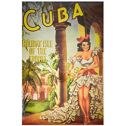 Póster De Reproducción Vintage De Cuba, Isla De Vacac...