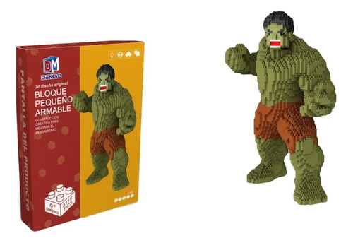 Avengers Hulk Enojado Figura Armable 3d Mini Bloques 3118 Hulk