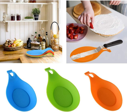 Soporte De Cuchara De Silicona Para Cocina, Paquete De 3 Cuc