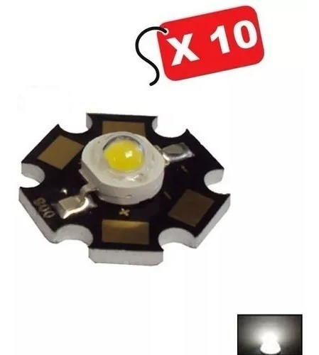 Chip Led 3w High Power Epistar Blanco 10.000 Kelvin / 10 Und