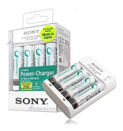 Cargador Sony Con 4 Pilas Aa De 2500mah Recargable Sony