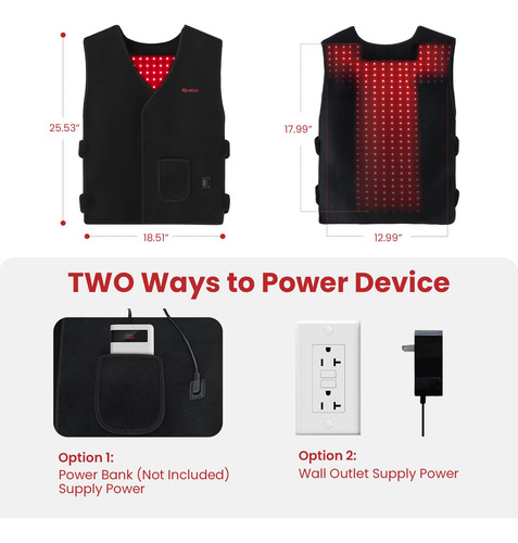 Terapia De Luz Roja 3 En 1 Con Infrarrojos Led Portátil