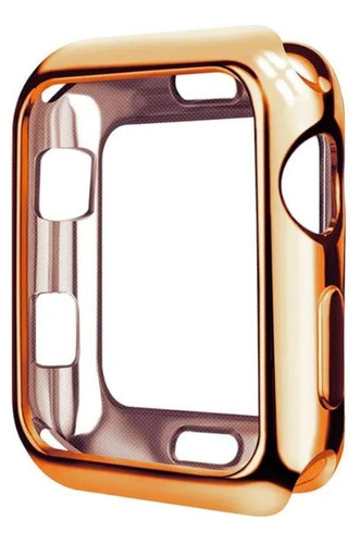 Carcasa De Tpu Dorado Compatible Con Apple Watch 42 Mm