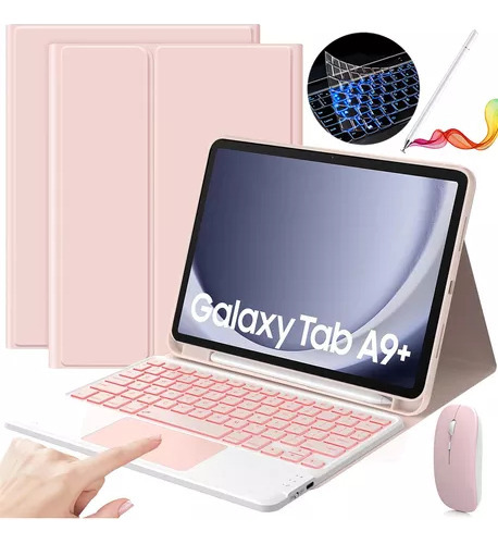 Funda Con Teclado, Ratón Y Lápiz Para Galaxy Tab A9 Plus De