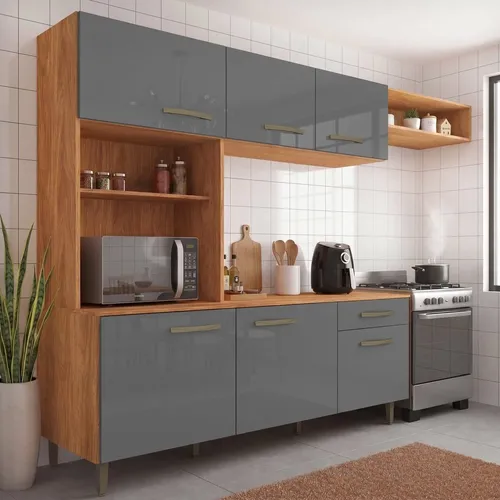 Cozinha Emilly 6 Portas 4 Gavetas C Nichos Yescasa