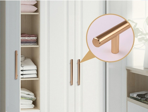 Imagen 8 de 8 de Tirador Manilla Madrid Dorado 96x150x12mm 10unid + Tornillo