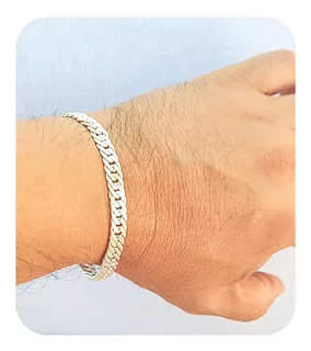 Elegante Pulsera Malla Para Caballero En Plata 950 -ley