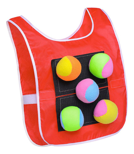 Juego De Dodgeball Con 5 Bolas Pegajosas Adultos Rojos