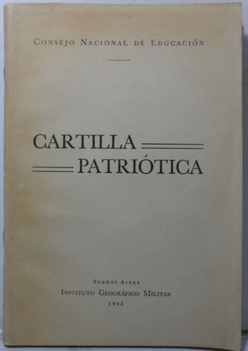 Cartilla Patriótica Consejo Nacional De Educación