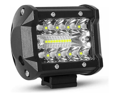 Par Faros Auxiliares Proyector 6 Led 18w Cuadrad 4x4 Hid