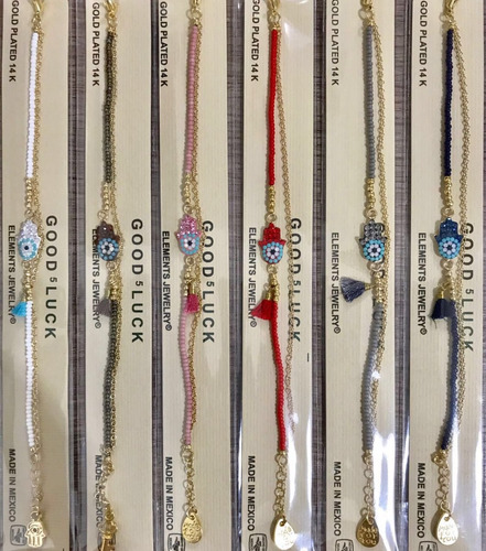 Bisuteria Juego De 3 Pulseras Chapa De Oro 14k Venta Mayoreo