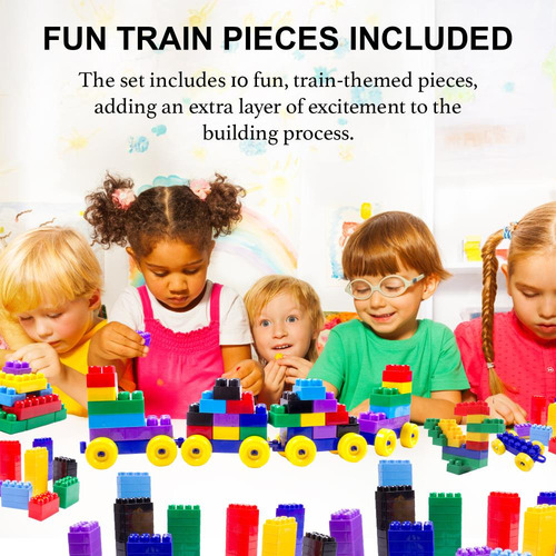 Bloques Juguete De Construcción con Mochila Bolsa 300 Piezas. Juego De Bloques De Construccion Niños