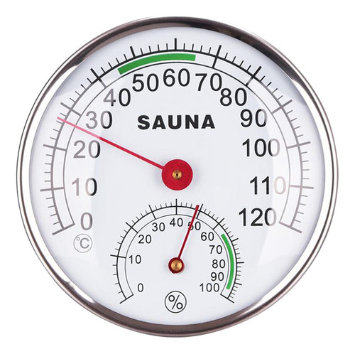 Termómetro E Higrómetro Analógicos Redondos De La Sauna