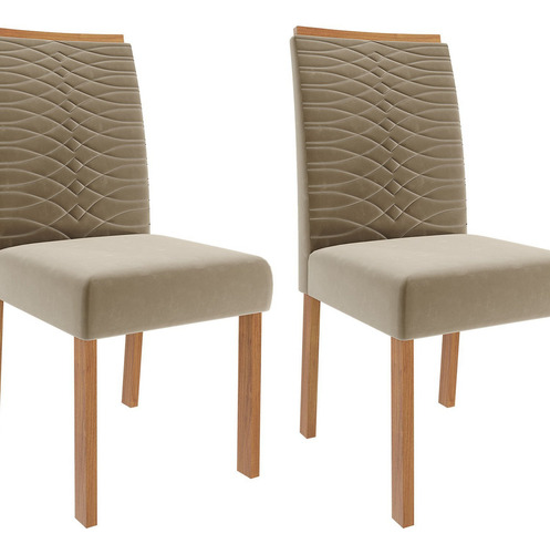Mesa De Jantar Agata 130 Cm Com 4 Cadeiras Clarice Jb