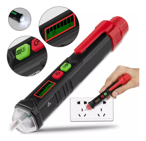 Tester Sensor Detector Lapiz Voltaje 12v-1000 V Led Light