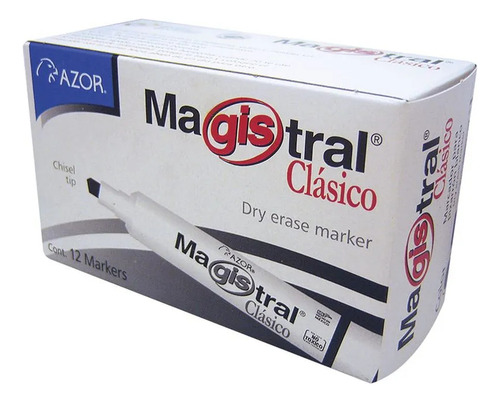 Marcador Para Pizarron Grueso Cja/12 Magistral Negro Negro
