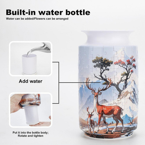 3d Puzzle Vase Diy Craft Creative Con Copa De Agua Estilo B