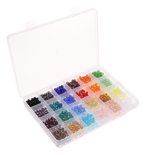 1 Caja De De Cristal Facetado Espaciador De Sueltas
