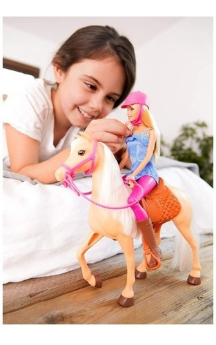 Imagem 6 de 8 de Boneca Barbie E Cavalo - Mattel Fxh13 Ms Sj