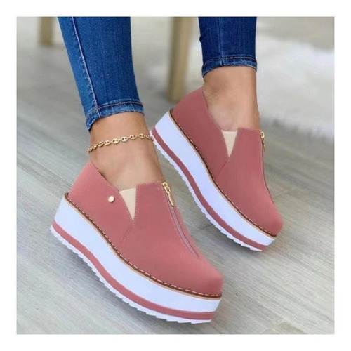 Zapatos Casuales De Plataforma Baja Para Mujer