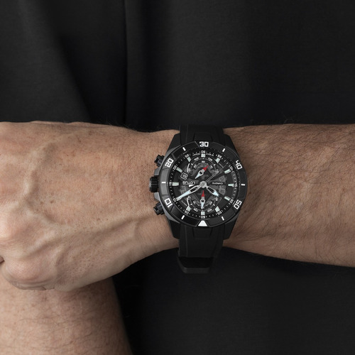 Reloj Hombre Lotus Color Negro Correa Silicona