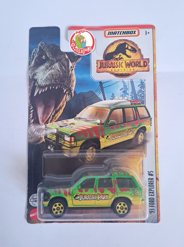 Carro Matchbox Jurassic World '93 Ford Explorer #5 Mattel