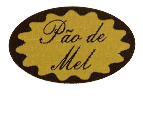 Etiqueta Adesiva Para Pão De Mel Com 1.000 Unidades Cor Dourado