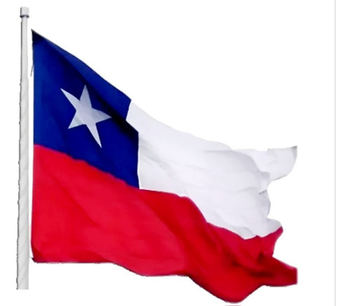 Bandera De Chile 60x90 Estrella Bordada Premium / Jp Ideas