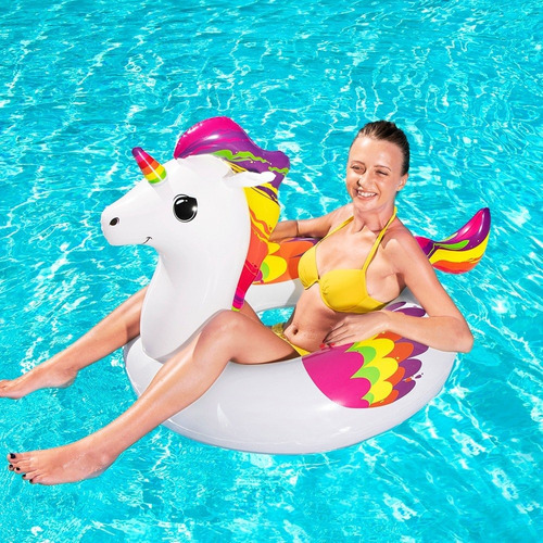 Imagen 4 de 6 de Unicornio Inflable Salvavidas Bestway