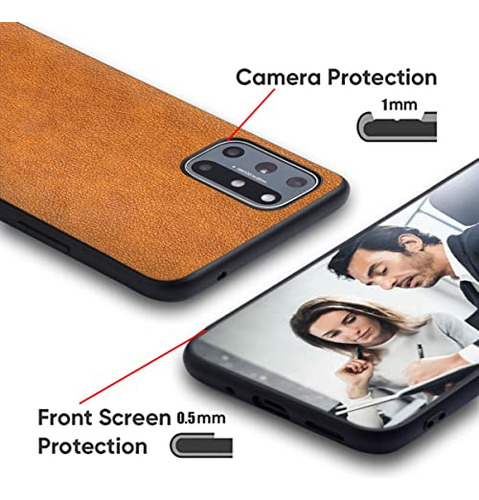 Funda Para Galaxy Z Fold 4 Orange Piel Sintetica