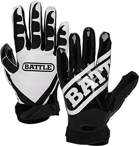 Battle Ultra-stick Guantes Receptor, Joven Mediano - Plata -