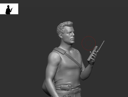 Imagen 1 de 3 de Escultura De Bruce Willis Como John Mcclane En Die Hard