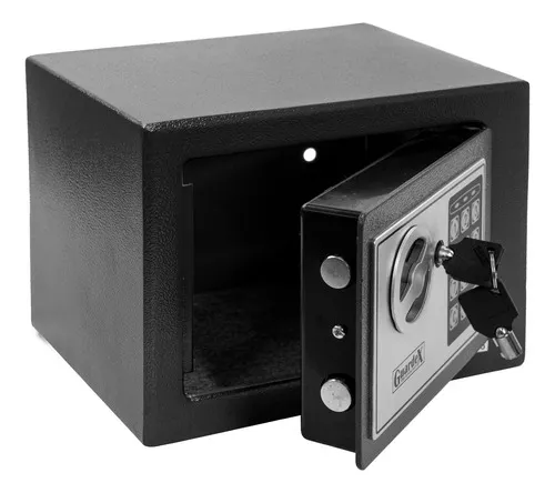 Caja fuerte de seguridad empotrada con código electrónico digital  40x20x25cm negra - Cablematic