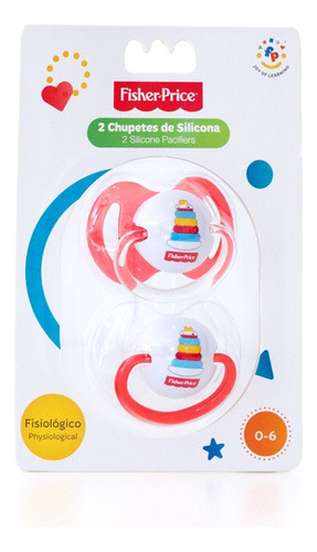 Chupete 2 Un. 100% Silicona Bpa Free Fisher-price 0-6 Meses