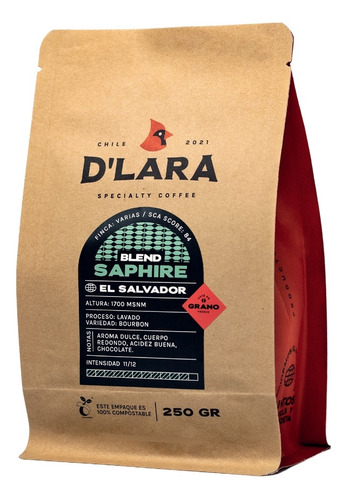 Café D'lara - Blend Saphire - El Salvador | 1kg Grano Entero