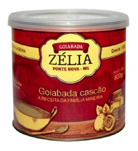 Imagem 1 de 3 de Goiabada Cremosa Lata Cascão Zélia Cremosa Caseira 800g